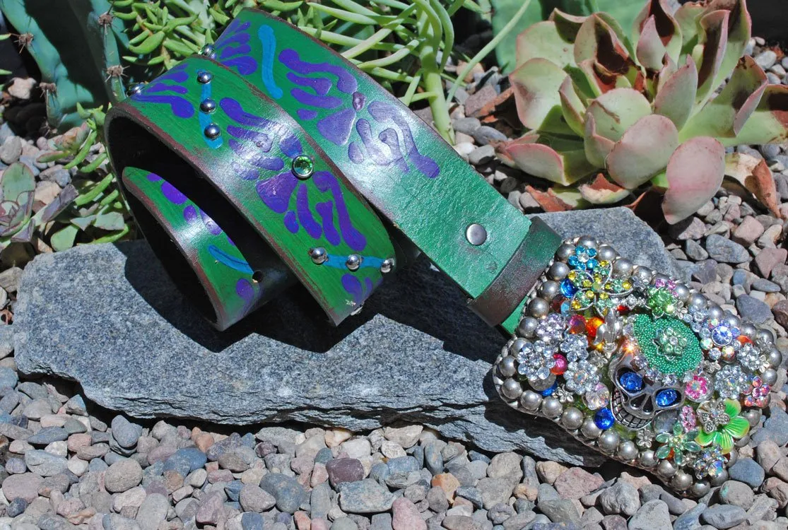Gypsy Skull Buckle & Belt - Large