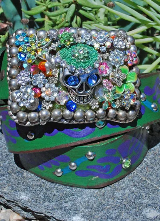 Gypsy Skull Buckle & Belt - Large