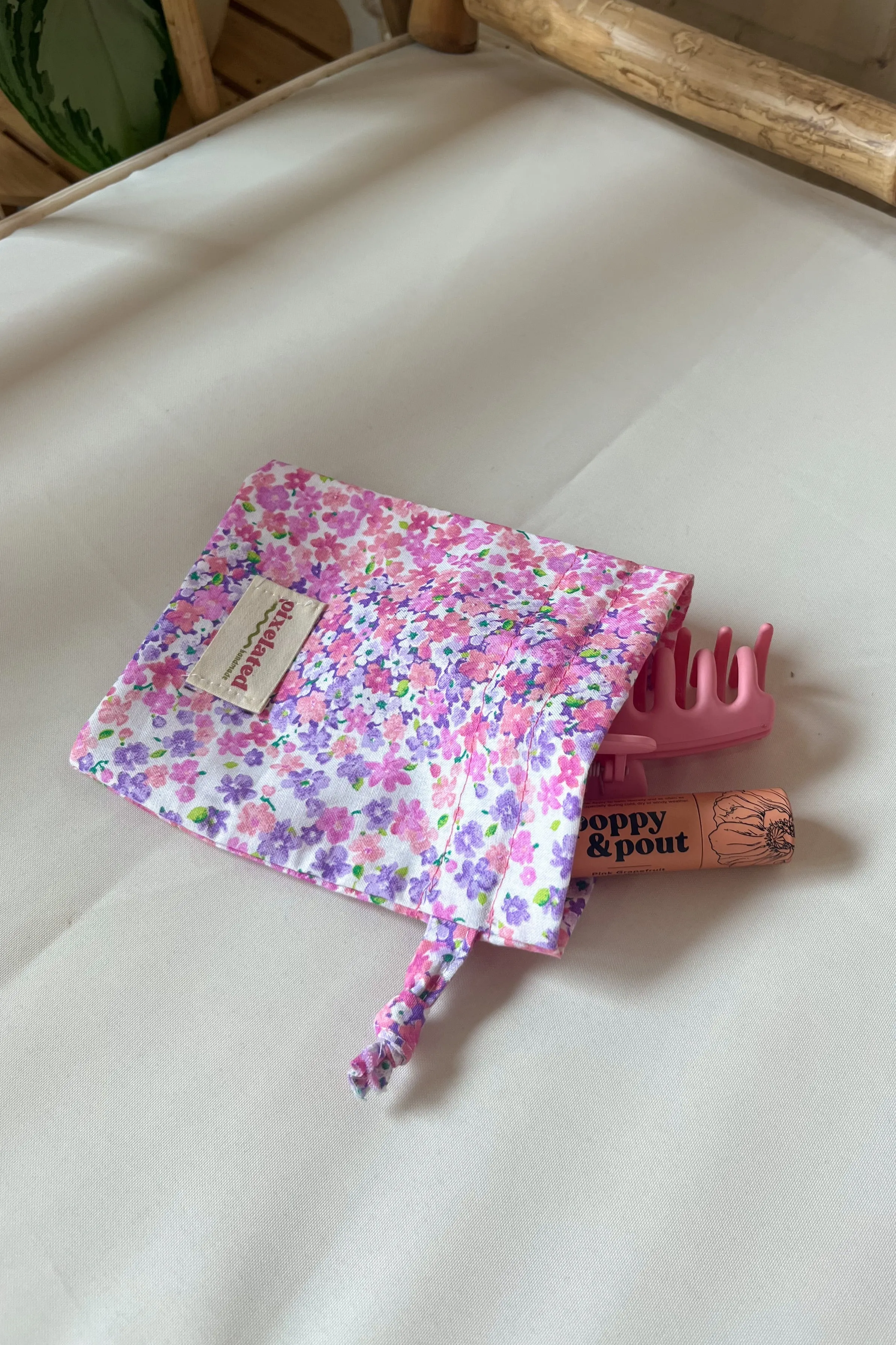 Handmade Small Wristlet in Blue by Pixelated