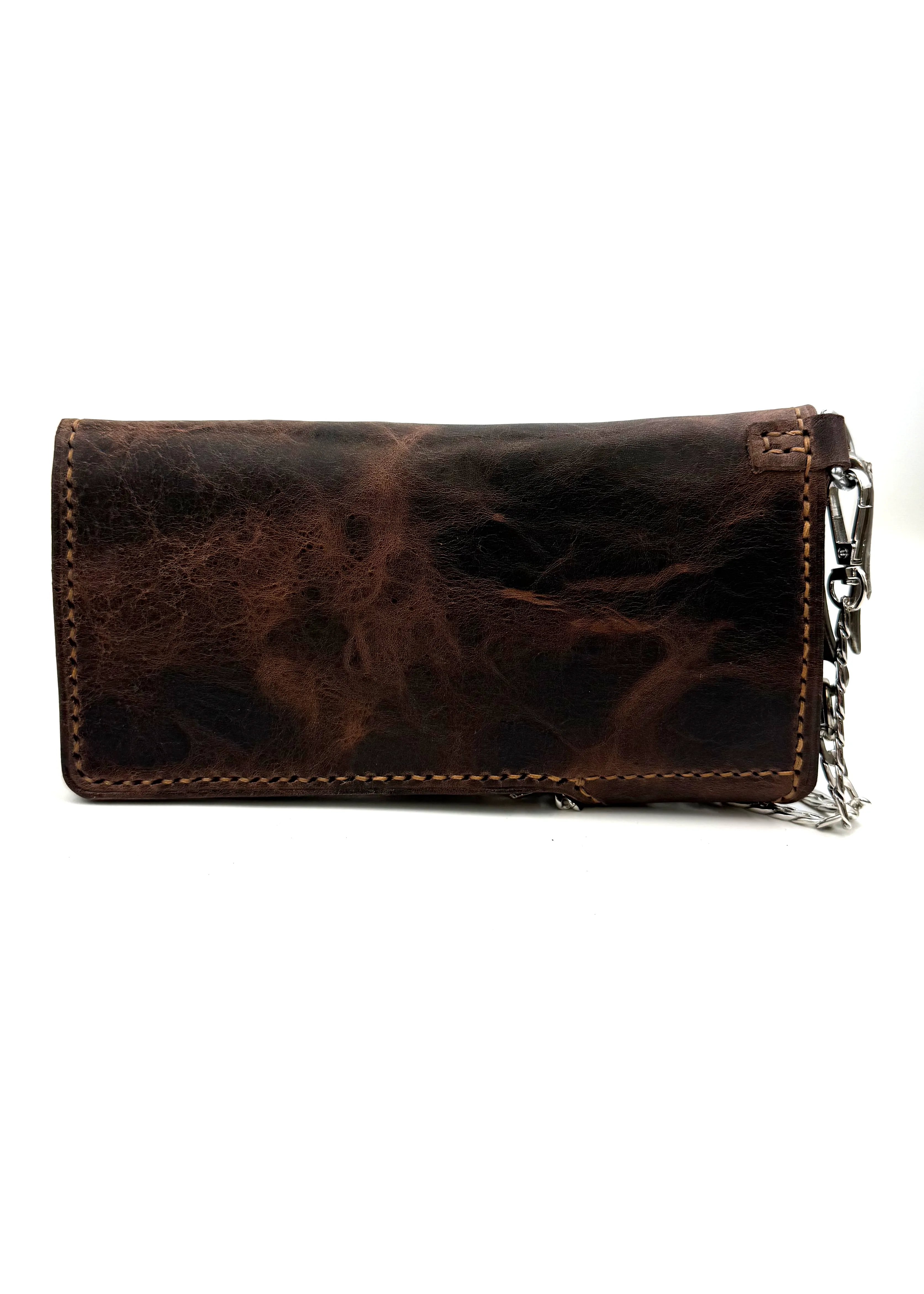 Hank's Stitch Work's Flower Snap Leather Wristlet