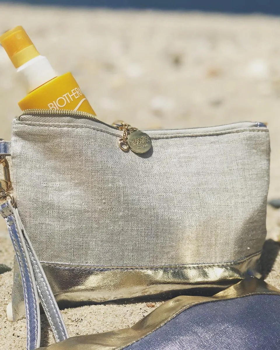 Havana Gold Colorblock Wristlet