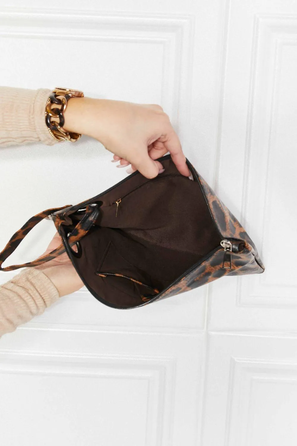 Hazel Blues® |  Looking At You PU Leather Wristlet