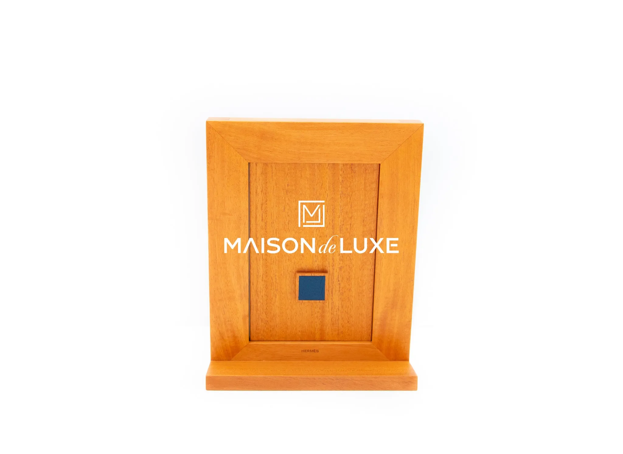 Hermes Classic Pleiade Blue Regate Leather Photo Frame
