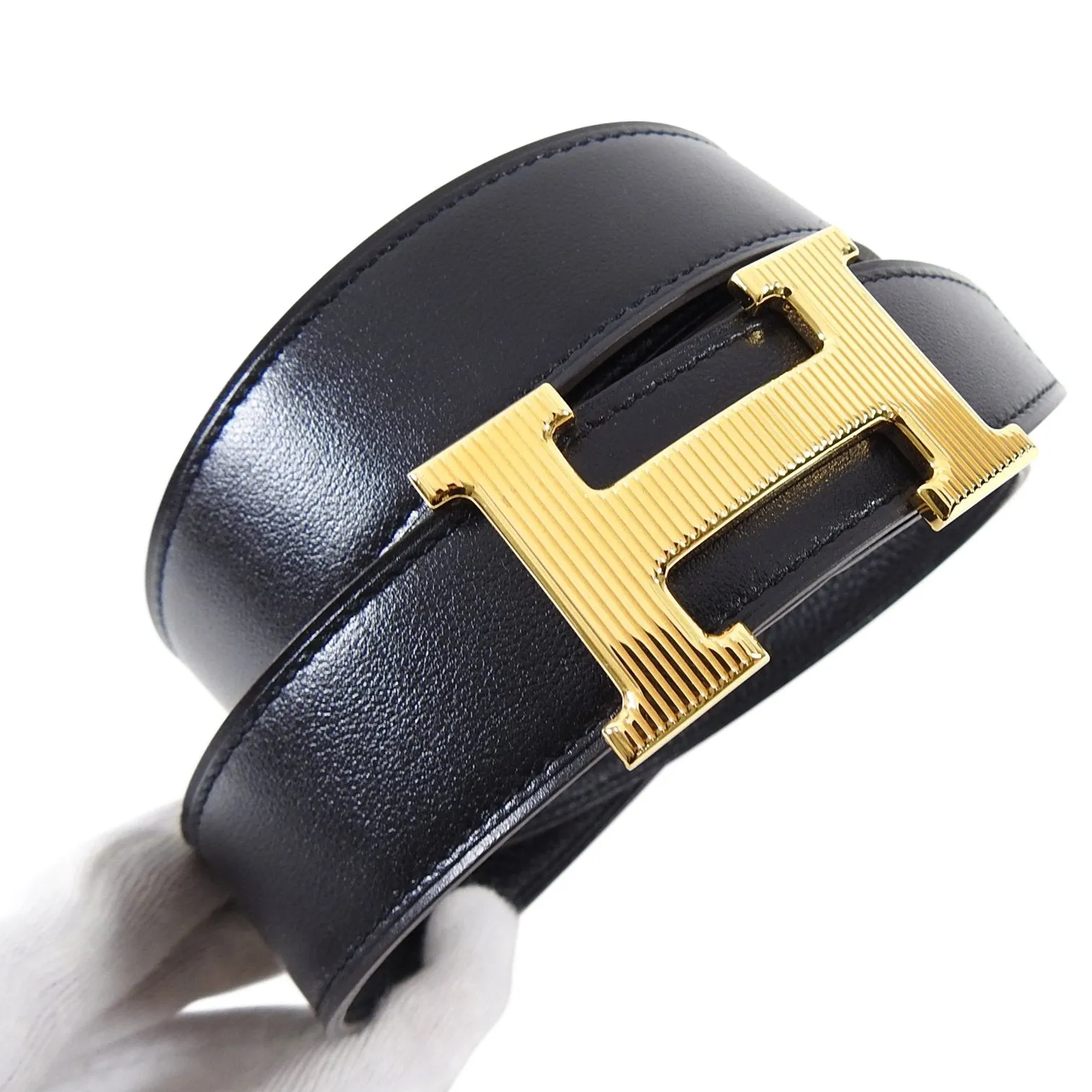 Hermes Constance H Belt Kit Black and Gold 32mm - Size 105