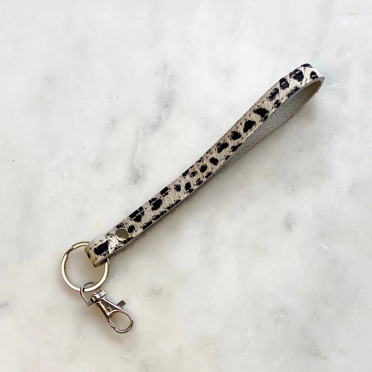 Hide Leather Wristlet Keychain