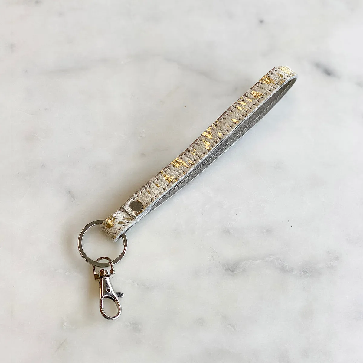 Hide Leather Wristlet Keychain