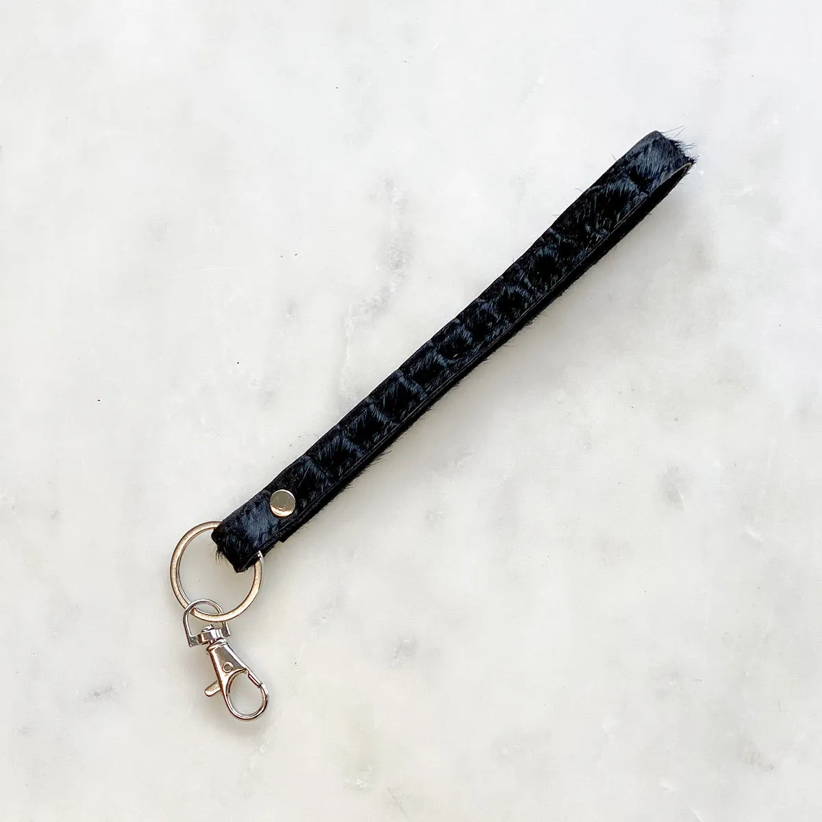 Hide Leather Wristlet Keychain