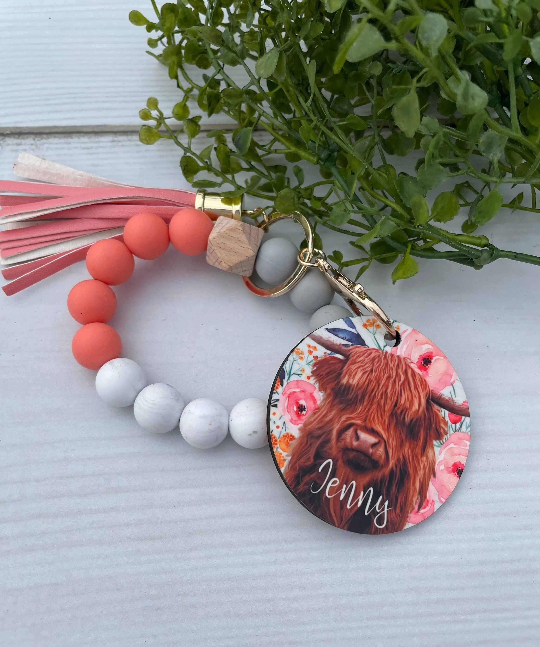 Highland Cow Wristlet