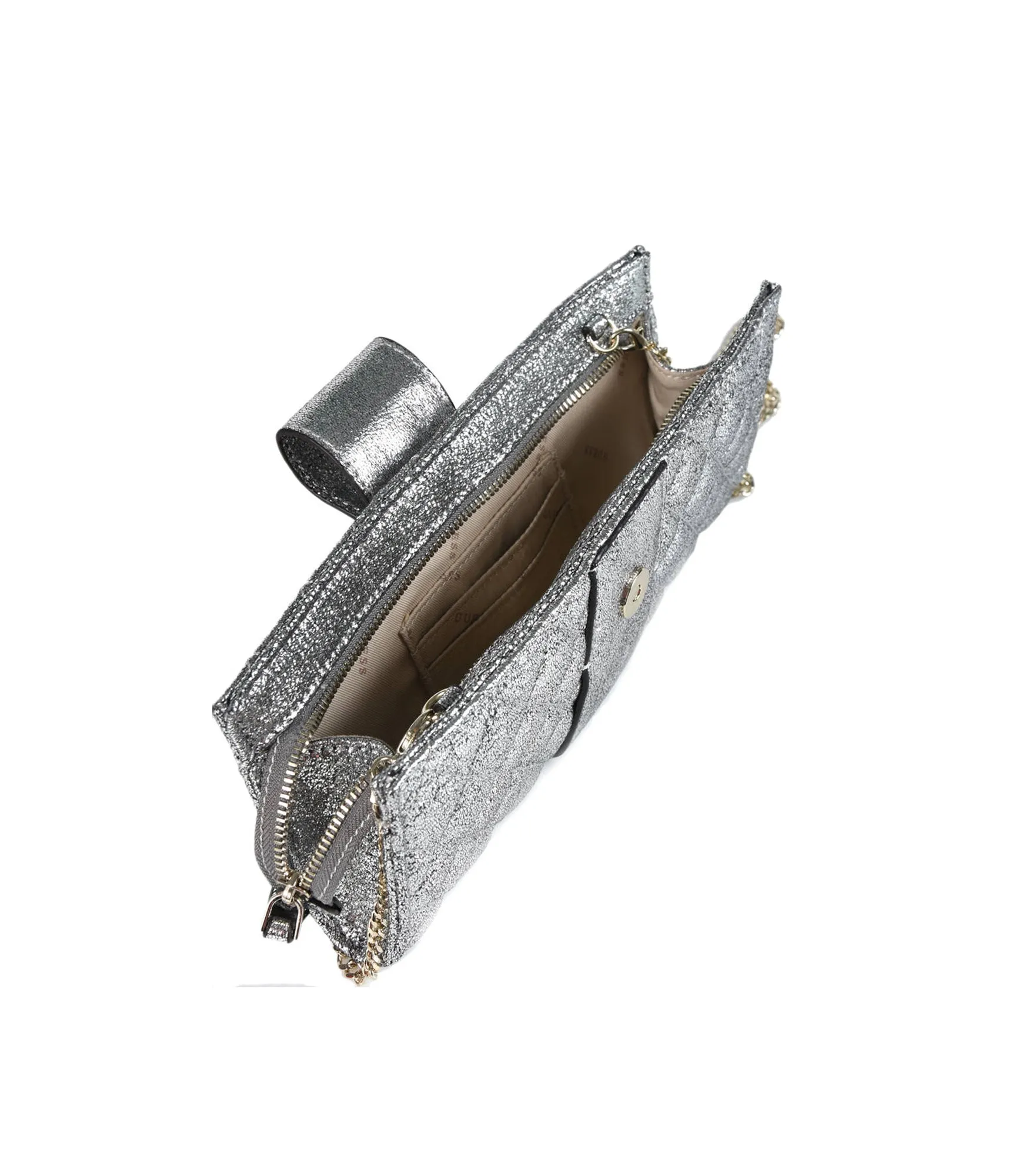 Highlight Wristlet Clutch - Silver