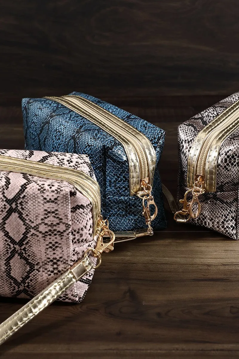 Hold My Sliver of Beauty Bag with Snake Print in Various Colors