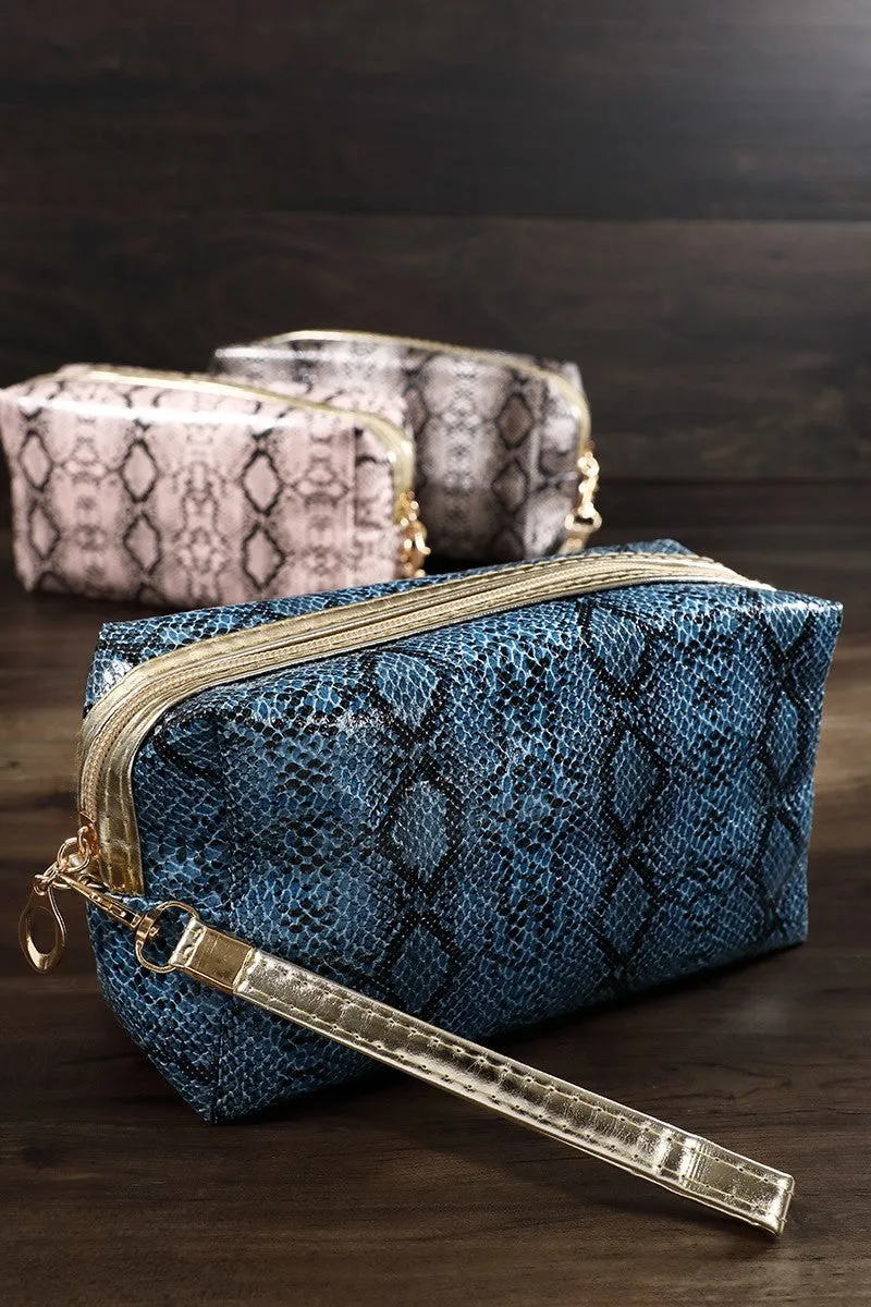Hold My Sliver of Beauty Bag with Snake Print in Various Colors