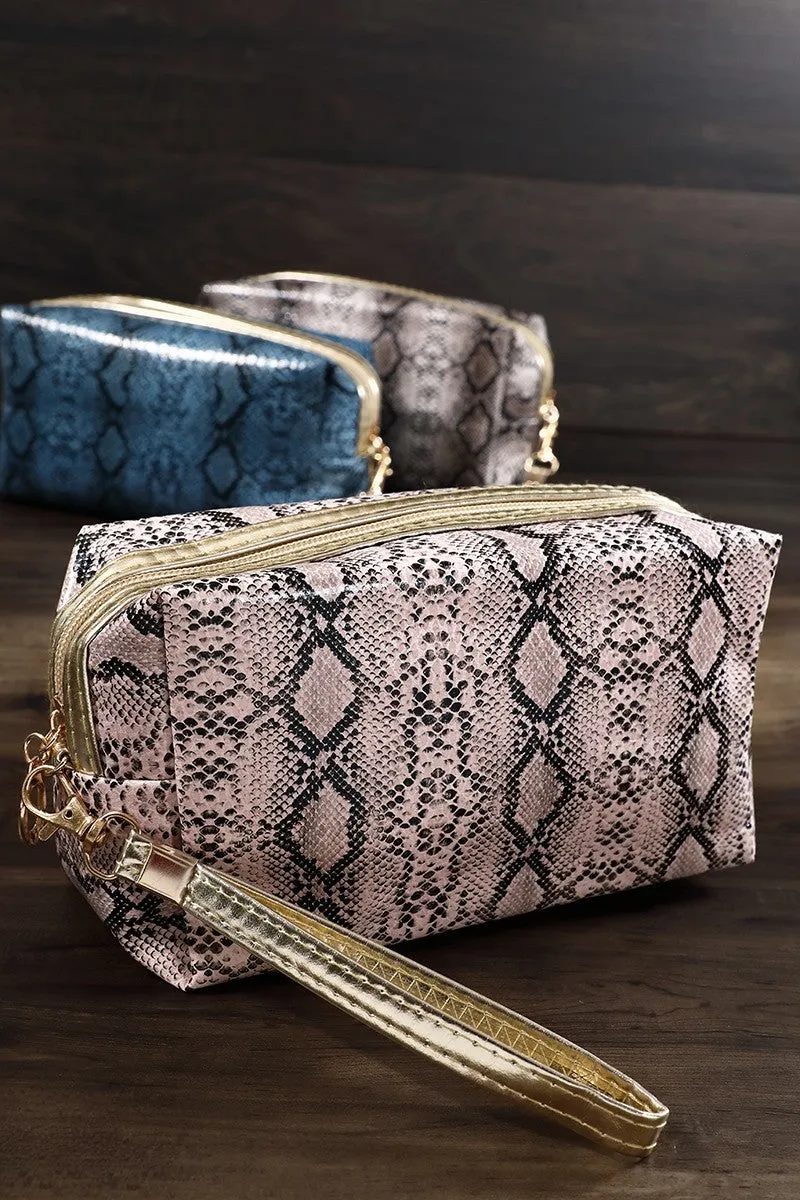 Hold My Sliver of Beauty Bag with Snake Print in Various Colors