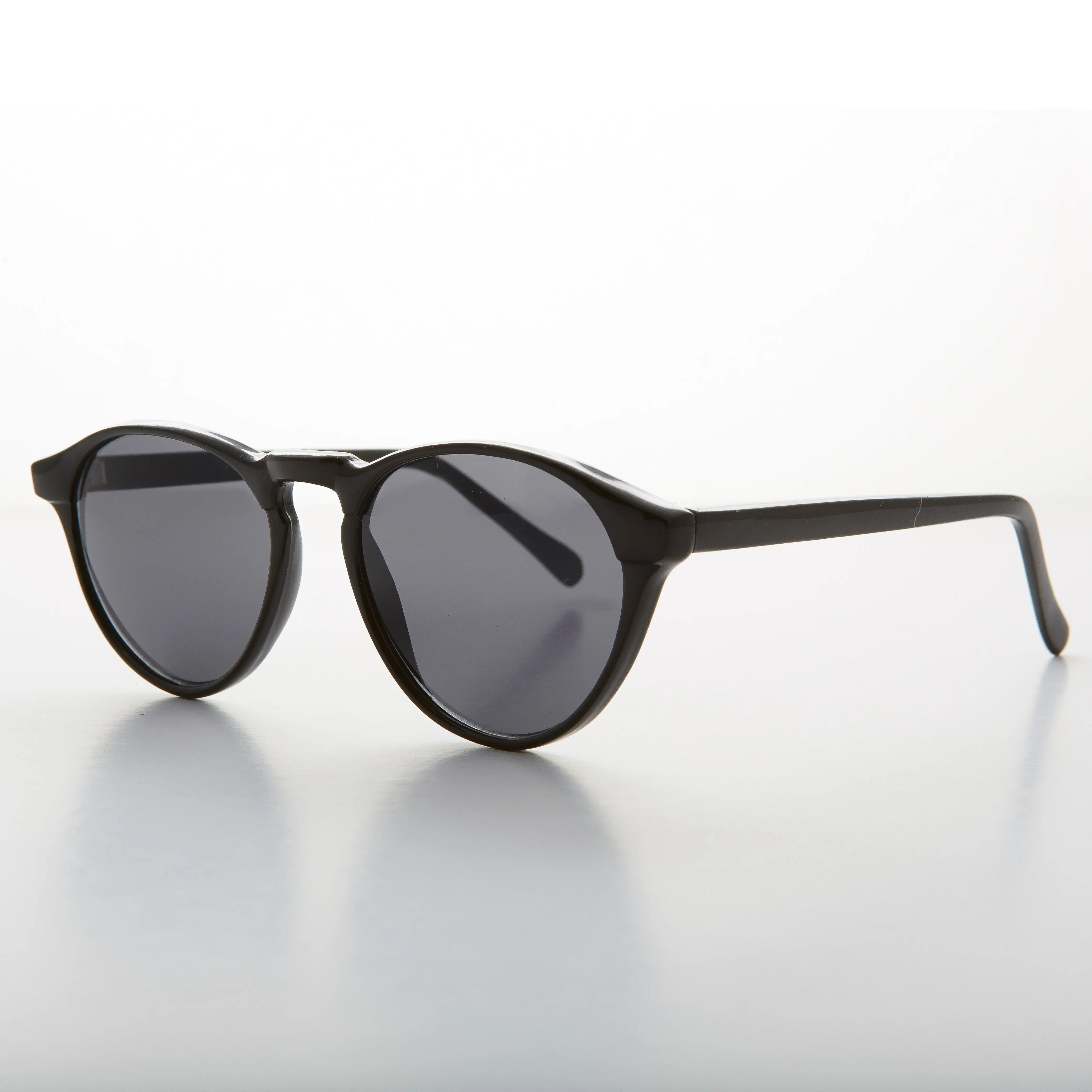 Horn Rim Round Dapper Pantos Vintage Sunglasses - Randy