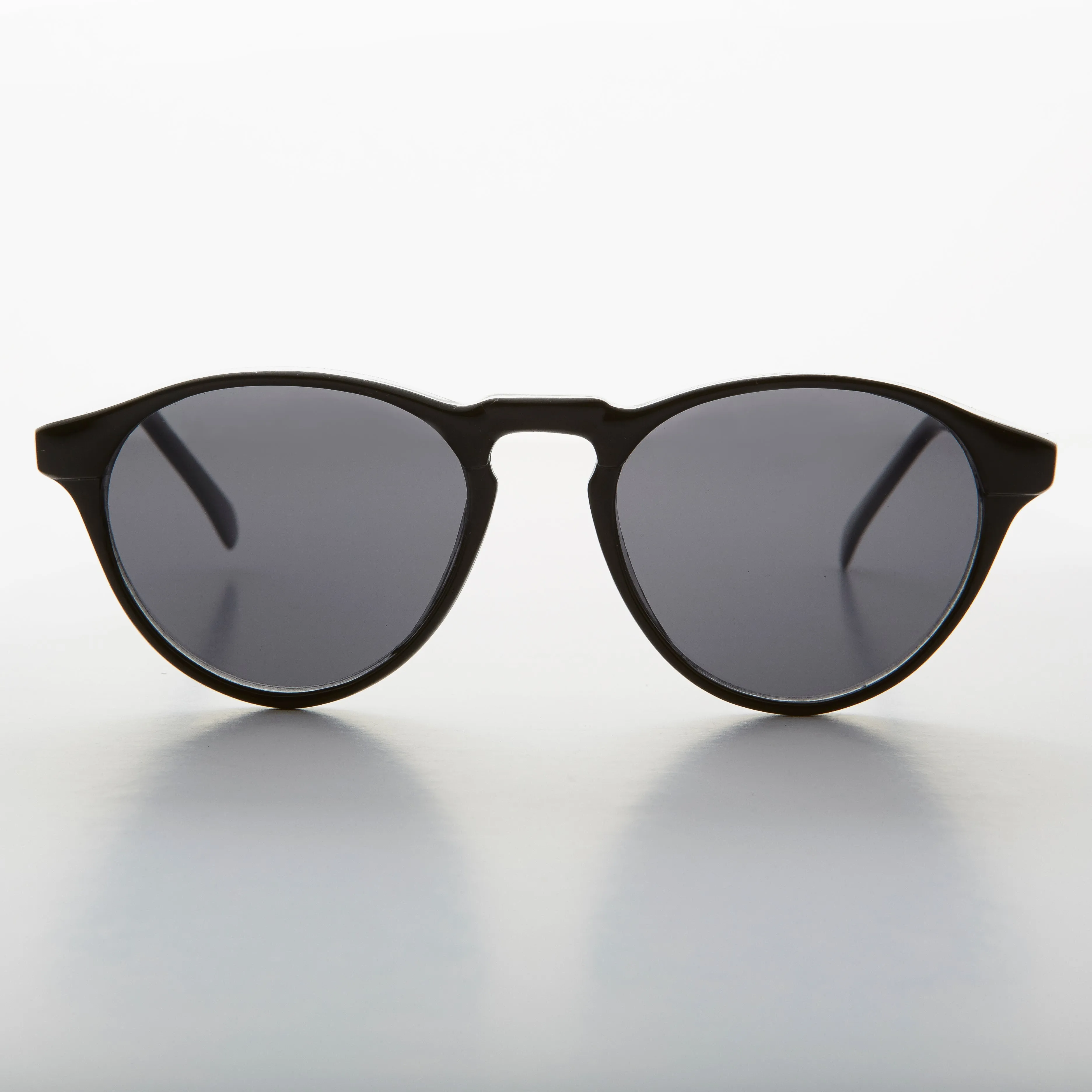 Horn Rim Round Dapper Pantos Vintage Sunglasses - Randy