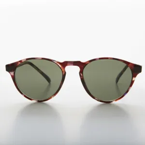 Horn Rim Round Dapper Pantos Vintage Sunglasses - Randy