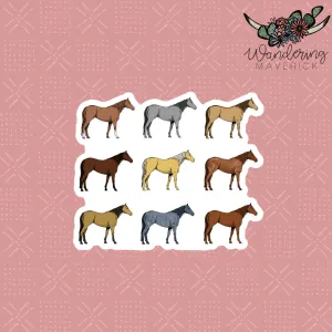 HORSE COLORS STICKER