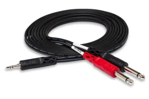 Hosa CMP-153 Stereo Breakout 3.5 mm TRS to Dual 1/4 in TS