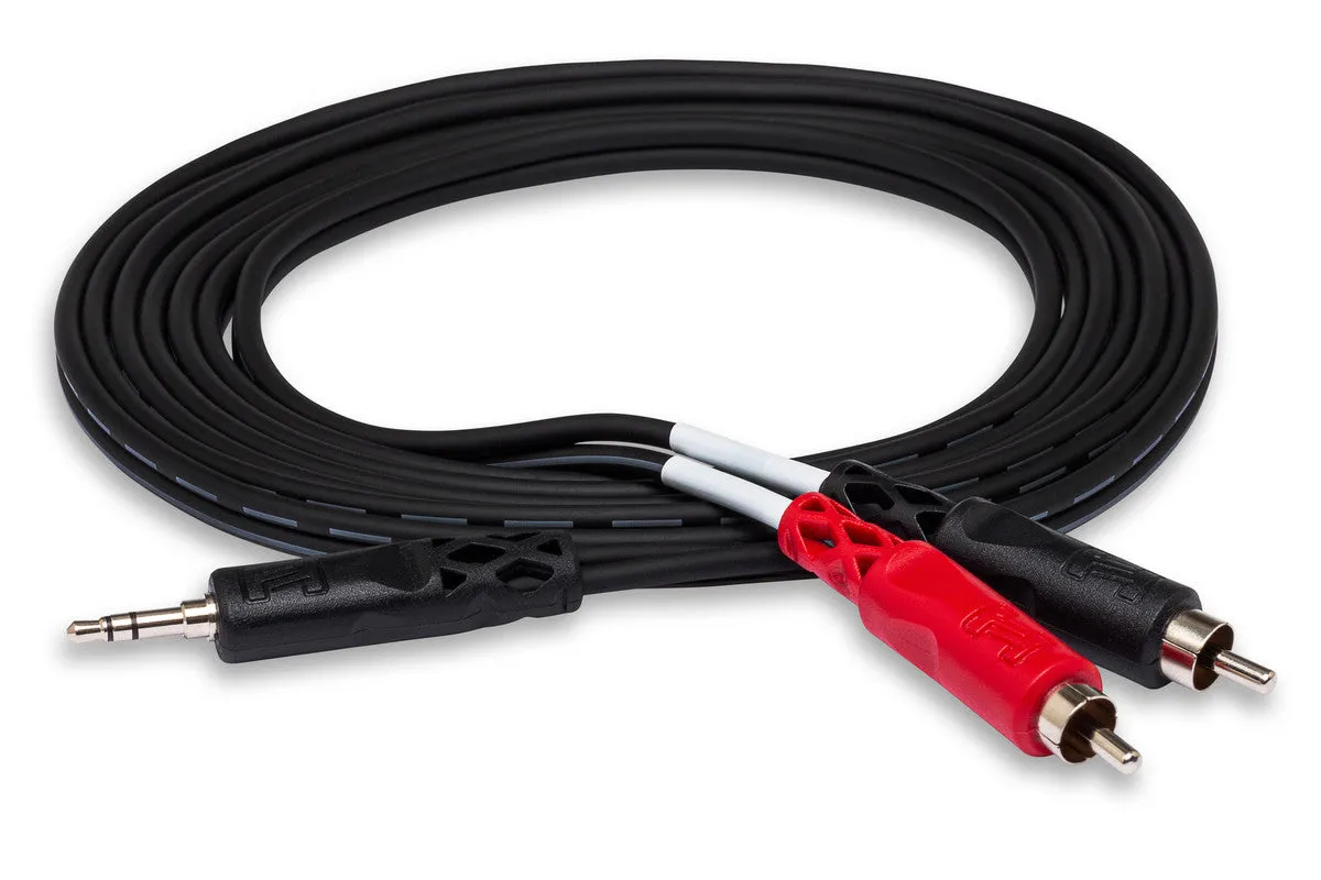 HOSA CMR-203 3' Stereo Breakout, 3.5 Mm TRS To Dual RCA