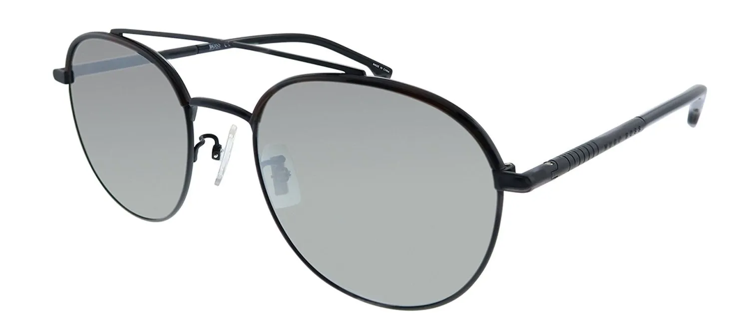 Hugo Boss BOSS 1069/F/S 003 Aviator Metal Black Sunglasses with Grey Mirror Lens
