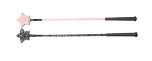 HySCHOOL Glitter Star Horse Riding Whip - sparkly and glittery