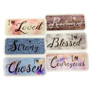 I Am 6 Pack Christian Stickers