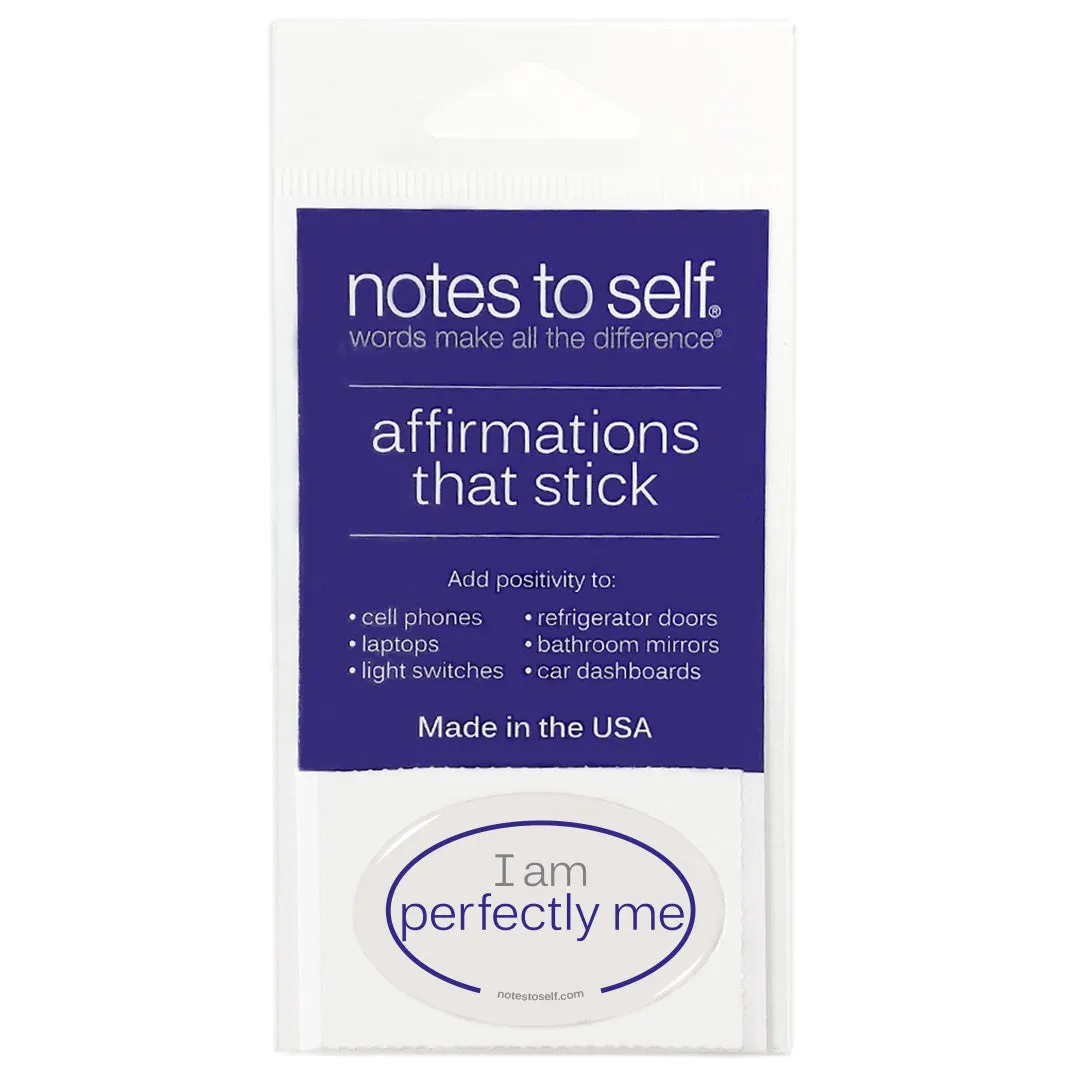 I am perfectly me™ affirmations that stick