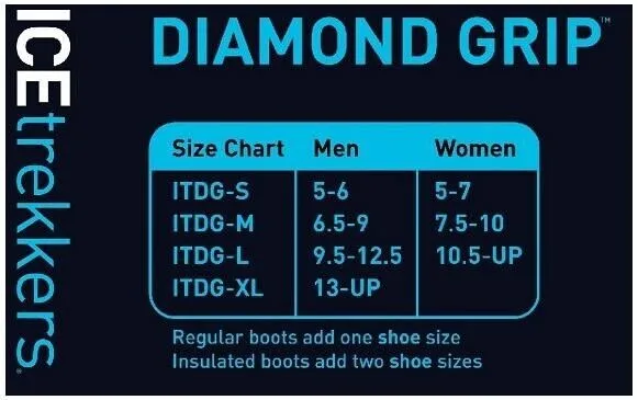 Icetrekkers Diamond Grip Ice Traction Devices Size: Small