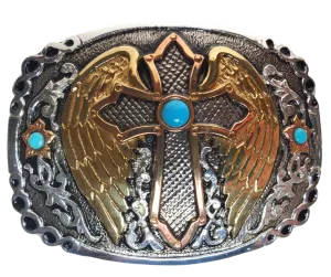 I'll Fly Away Cross Belt Buckle