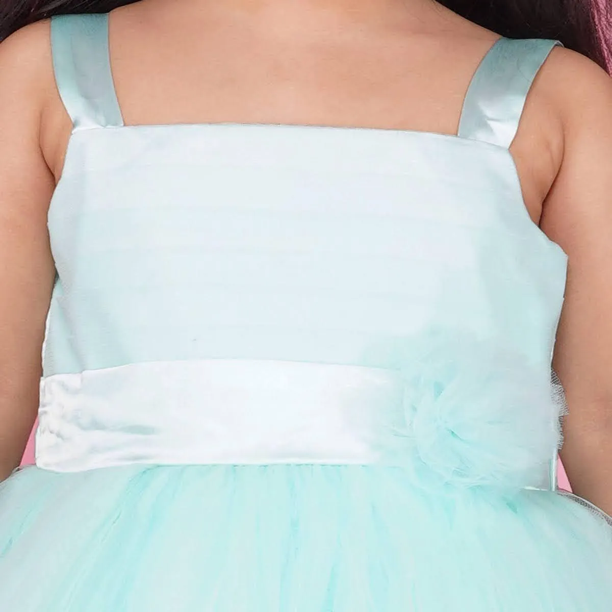 Indo Western Gown For Girl In Skyblue Color