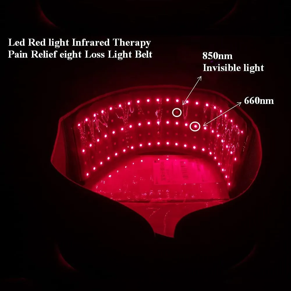 Infrared LED Light Therapy Belt 850nm 660nm Back Pain Relief Wrap Fat-Burning Belt