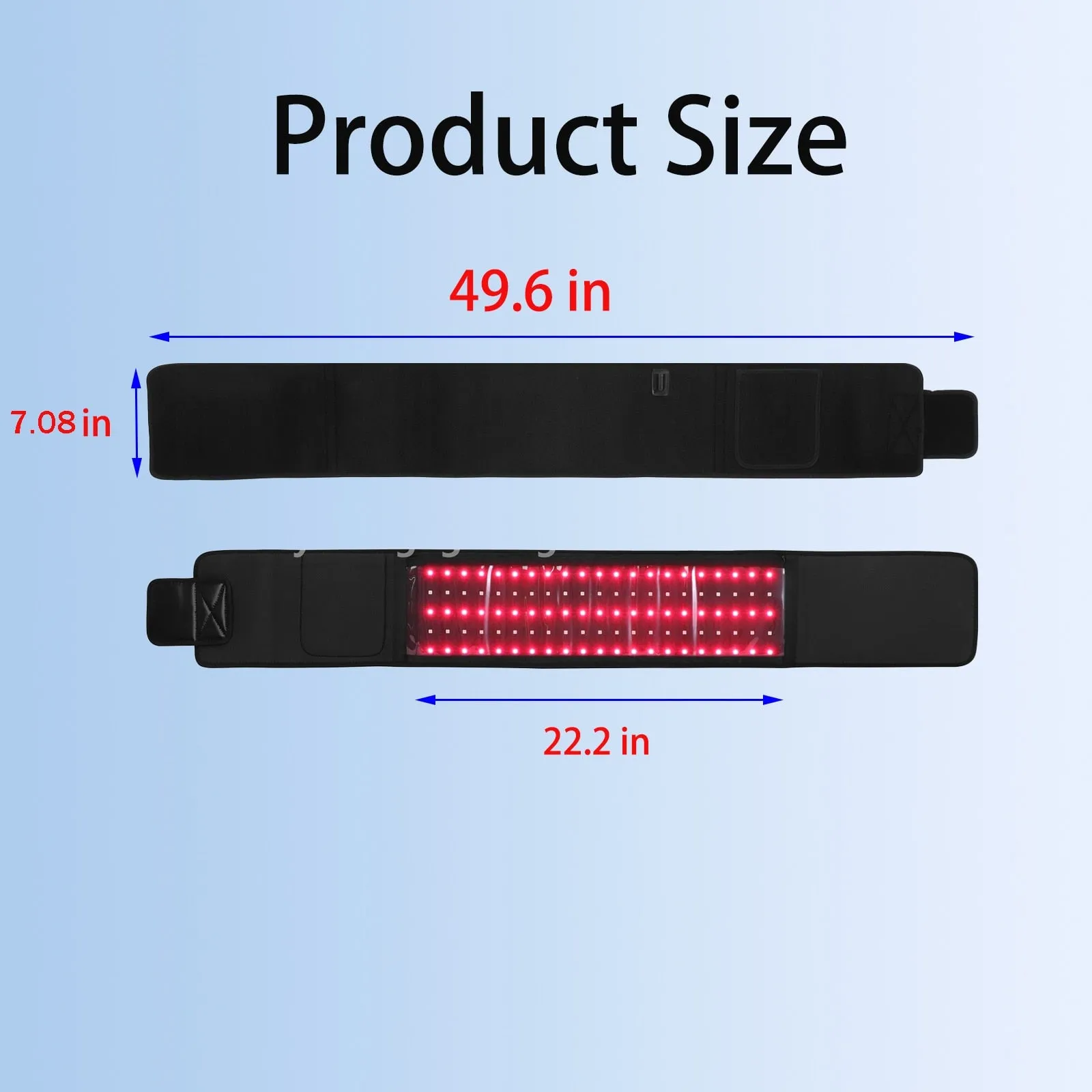 Infrared LED Light Therapy Belt 850nm 660nm Back Pain Relief Wrap Fat-Burning Belt