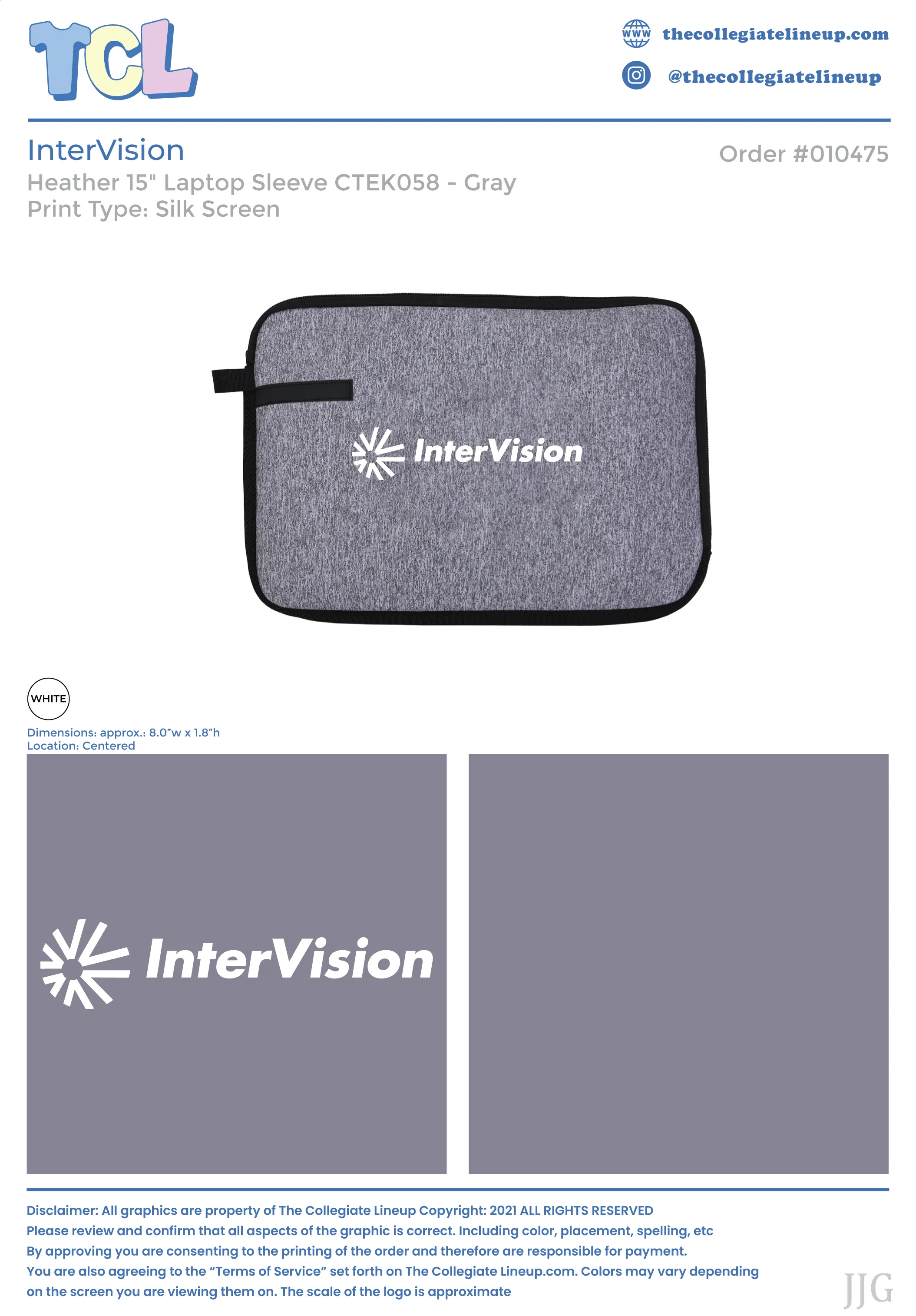 InterVision #10475 Laptop Sleeve