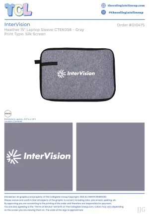InterVision #10475 Laptop Sleeve