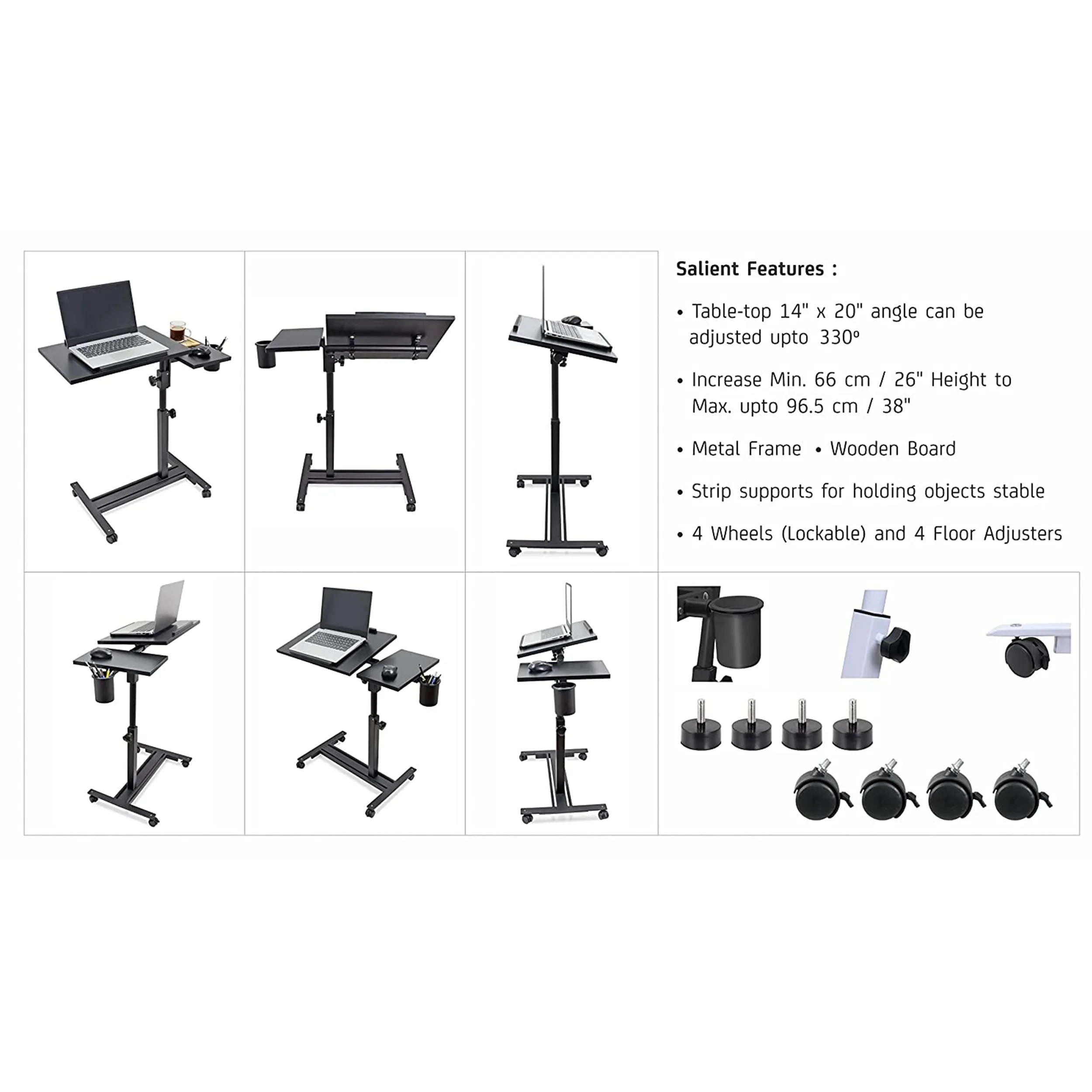 Isomars Multipurpose Study / Laptop Table - LDM3BLACK