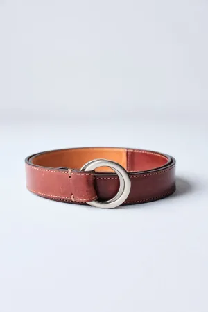 Italian Calfskin O-Ring Belt by Martin Dingman — Walnut