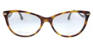 Jimmy Choo JC 258 086 Cat-Eye Plastic Havana Eyeglasses with Demo Lens
