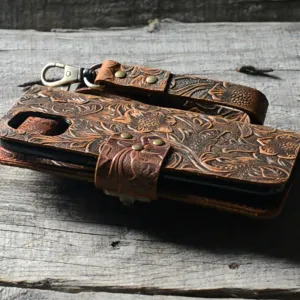 JJNUSA  Genuine leather Retro Book Style for Iphone 11 Pro 5.8 inches Wallet Case