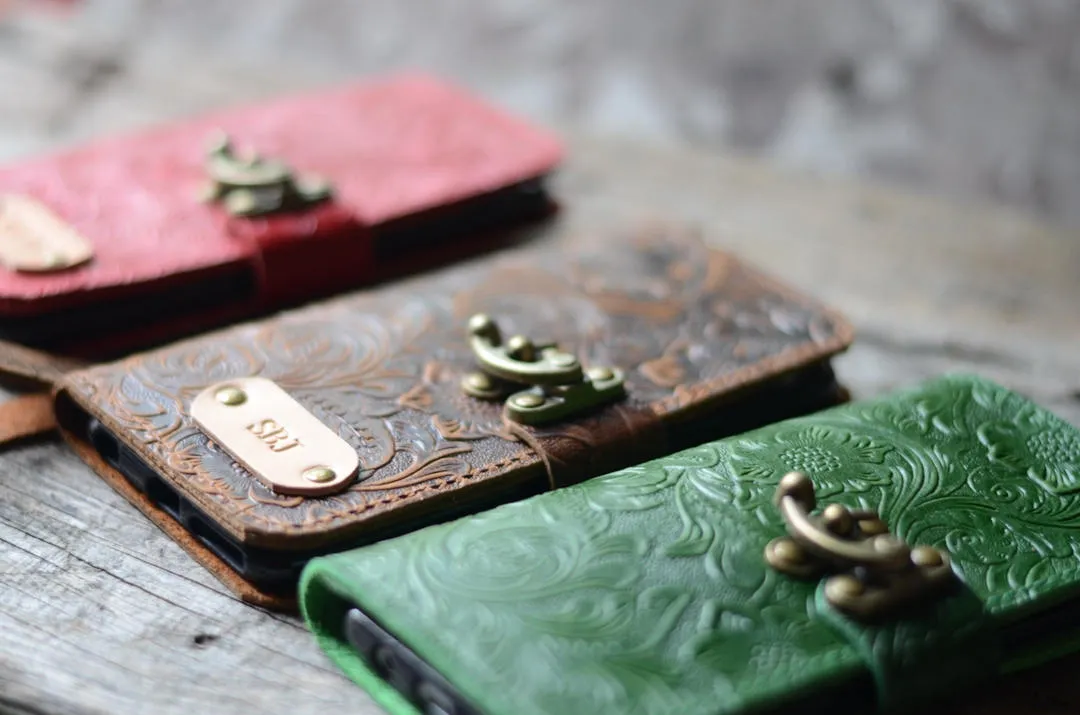 JJNUSA  Genuine leather Retro Book Style for Iphone XS / X 5.8 inches Wallet Case