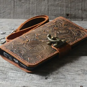 JJNUSA  Genuine leather Retro Book Style for Iphone XS / X 5.8 inches Wallet Case