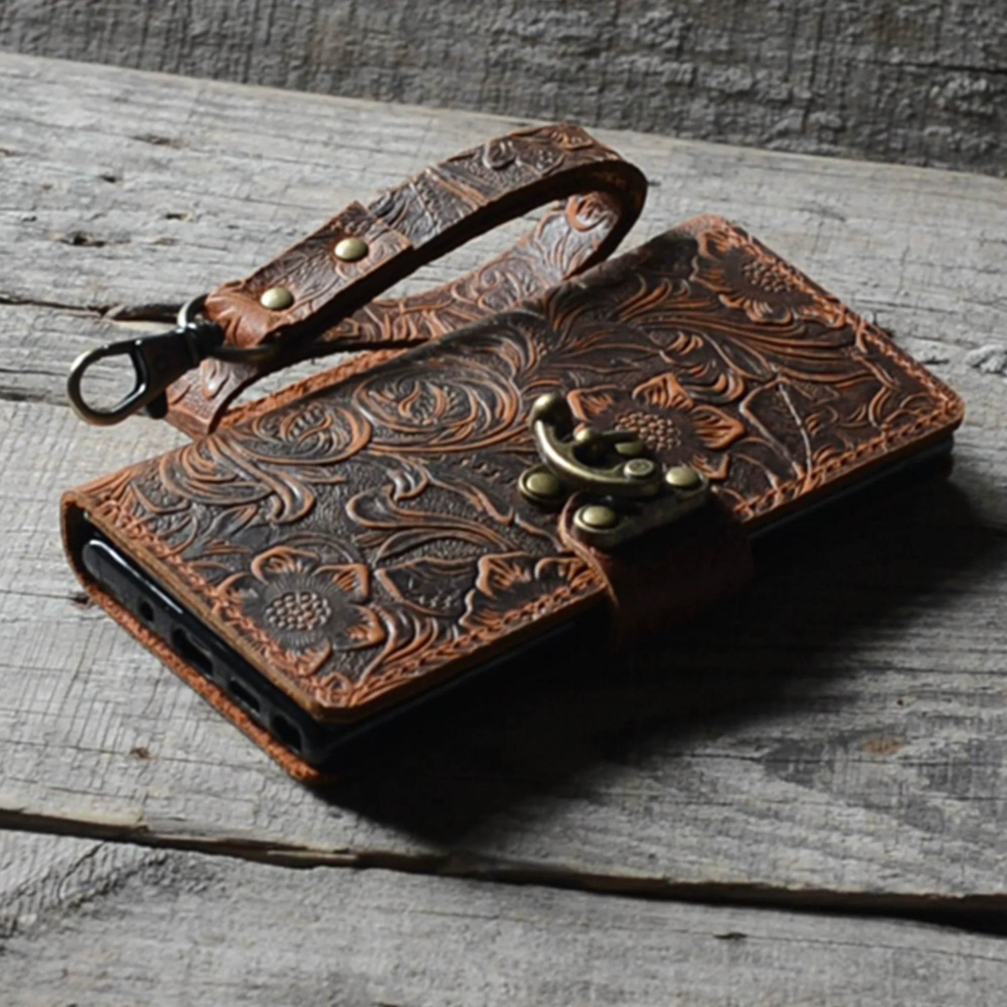 JJNUSA Handmade Samsung Galaxy NOTE 10  Plus Pro 6.8 inches Leather Wallet Case