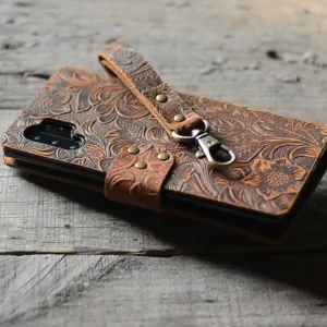 JJNUSA Handmade Samsung Galaxy NOTE 10  Plus Pro 6.8 inches Leather Wallet Case