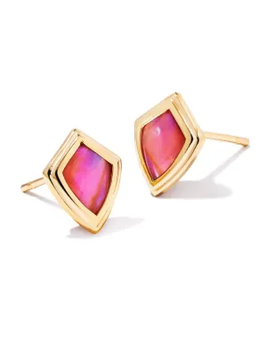 Kendra Scott Monica Stud Earring - Gold & Burgundy