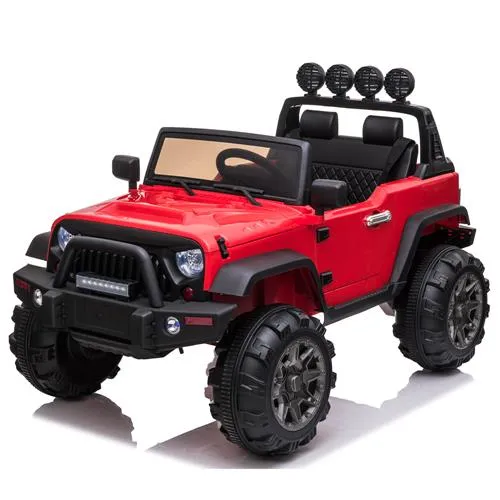 Kids Ride On 12V Car SUV/Jeep MP3 player 2.4GHZ Remote Control with colorful LED Lights - Red **