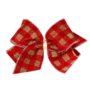 King Glitter and Sparkle Hair Bow on Clippie