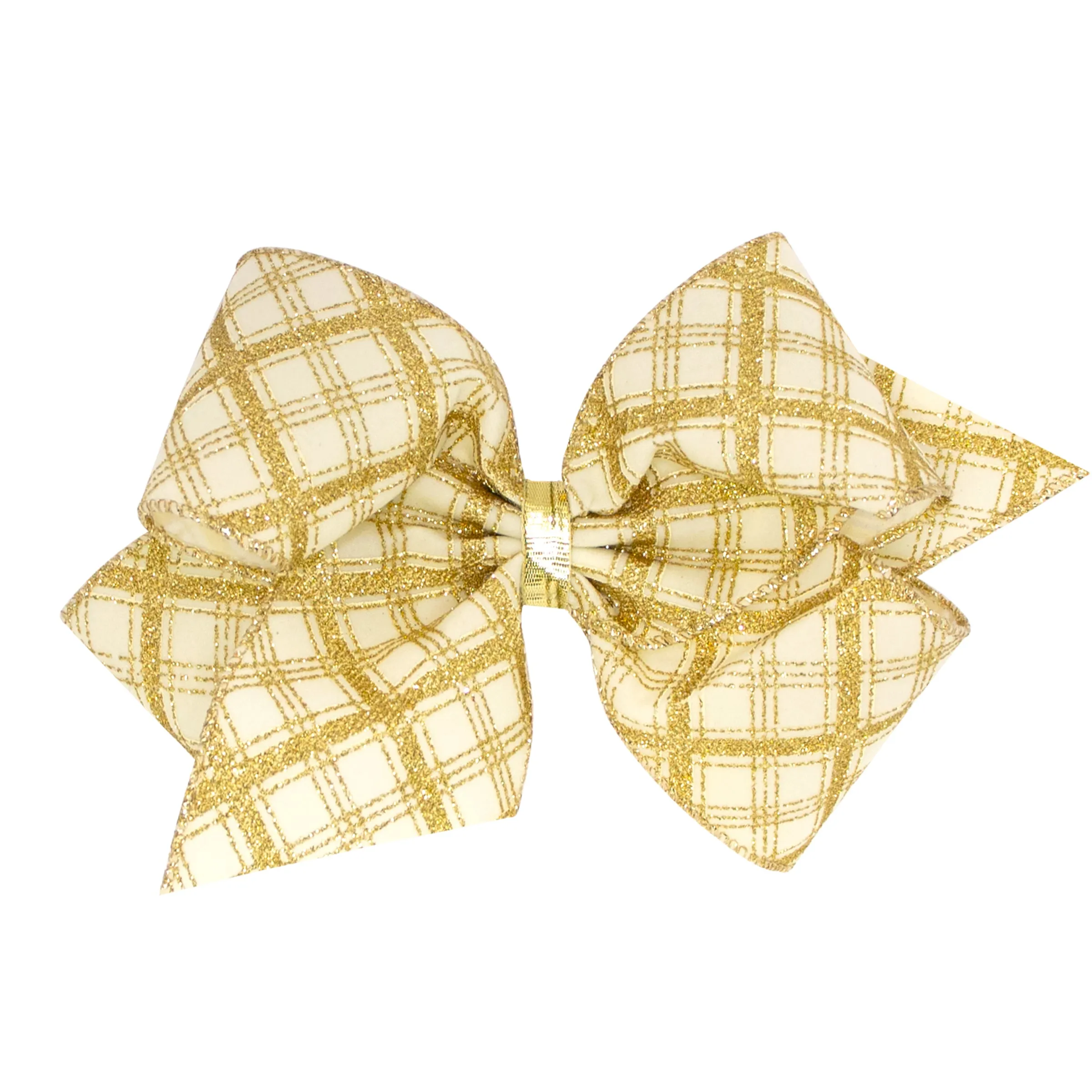 King Glitter and Sparkle Hair Bow on Clippie