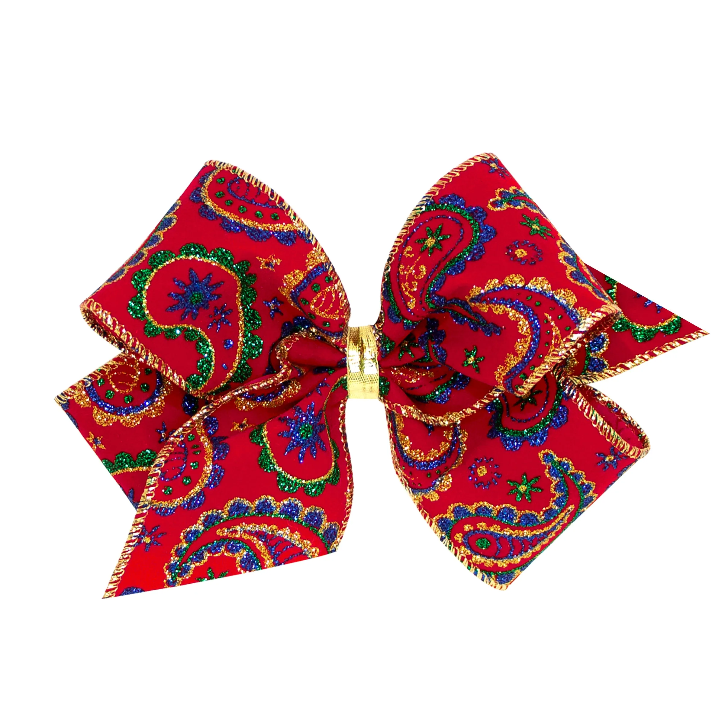 King Glitter and Sparkle Hair Bow on Clippie