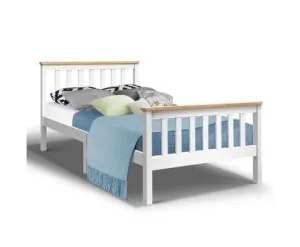 King Single Wooden Bed Frame Timber Kids Adults