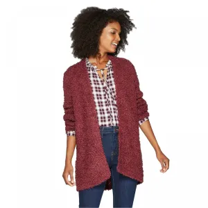 Knox Rose Women's Textured Long Sleeve Open Cardigan