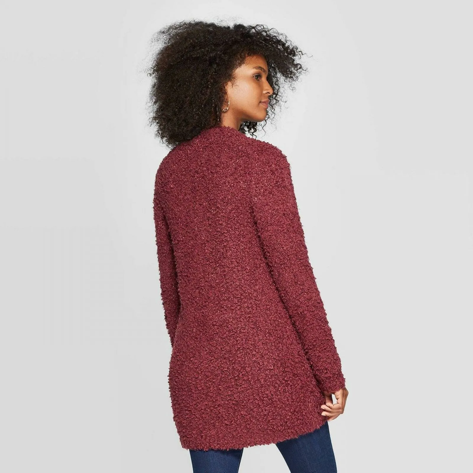 Knox Rose Women's Textured Long Sleeve Open Cardigan