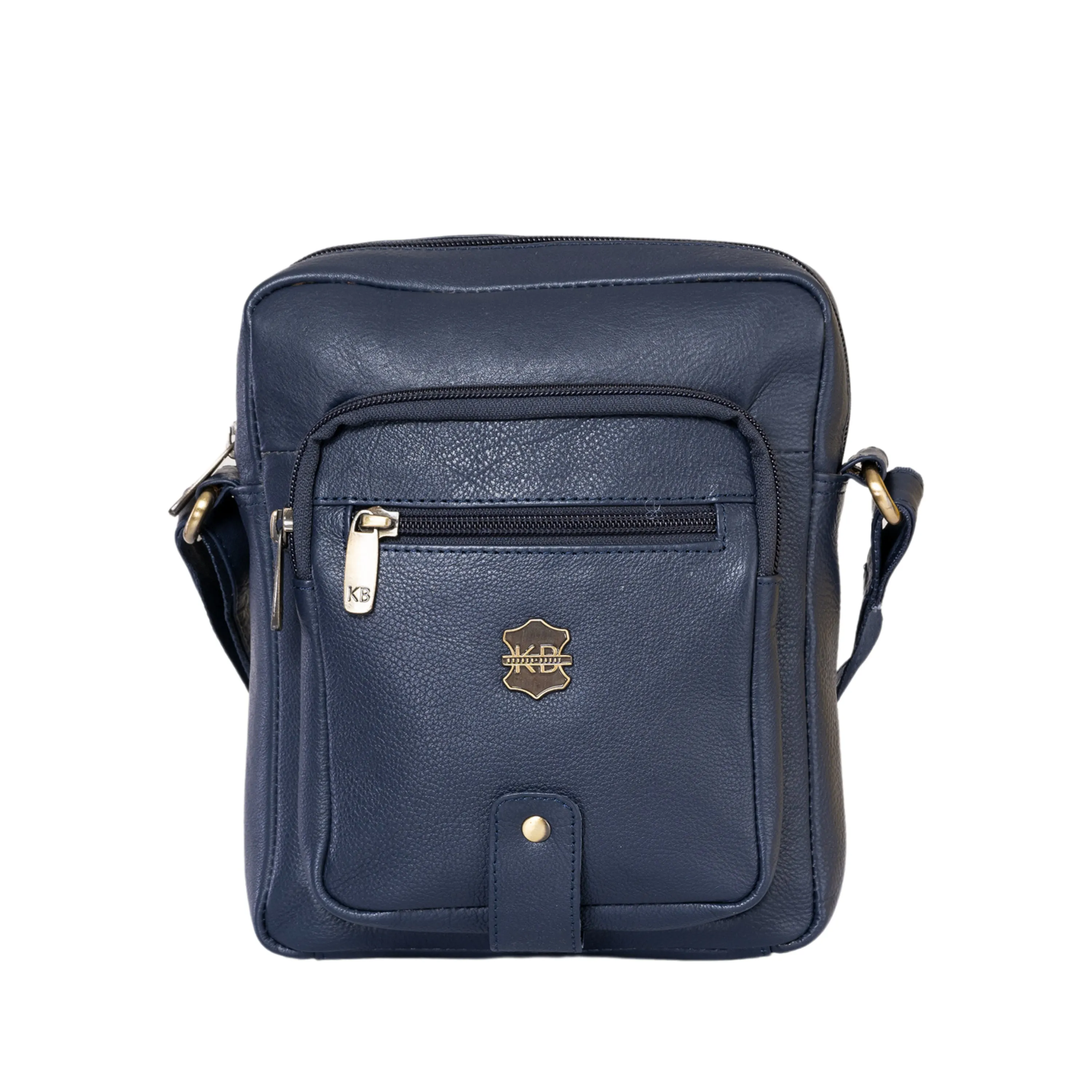 Kuger-Brent Citron Navy Genuine Leather Unisex Sling Bag